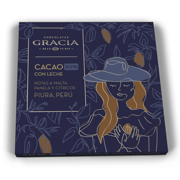Barra 50% Cacao con Leche - Chocolates Gracia