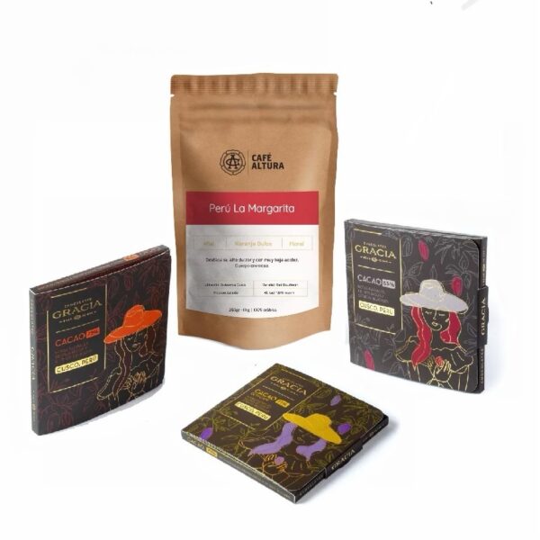 Pack Perú - Café 250 gr. + 3 barras de Chocolate Gracia